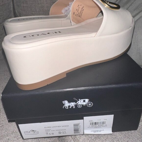 Eloise leather sanda , size 7.5, CHALK color - Picture 3 of 3